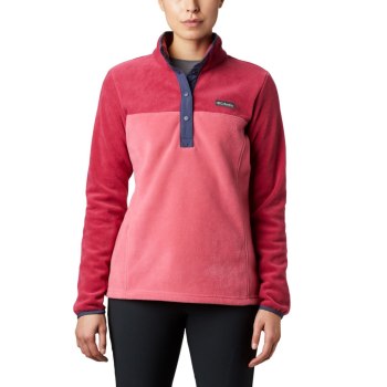 Columbia Pullover Dames, Benton Springs Half Snap Roze Rood Paars, 04XZOMQBW